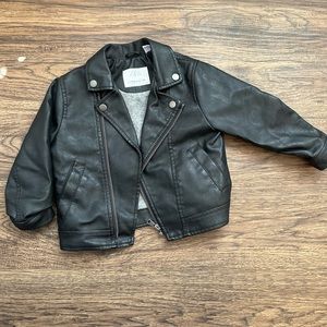 Zara faux leather motto jacket